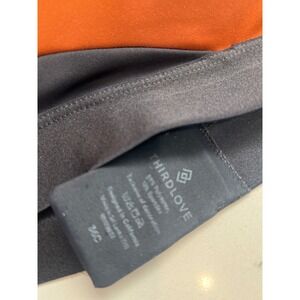 ThirdLove Kinetic Impact Sports Bra Orange Black Logo Straps 36C High Support